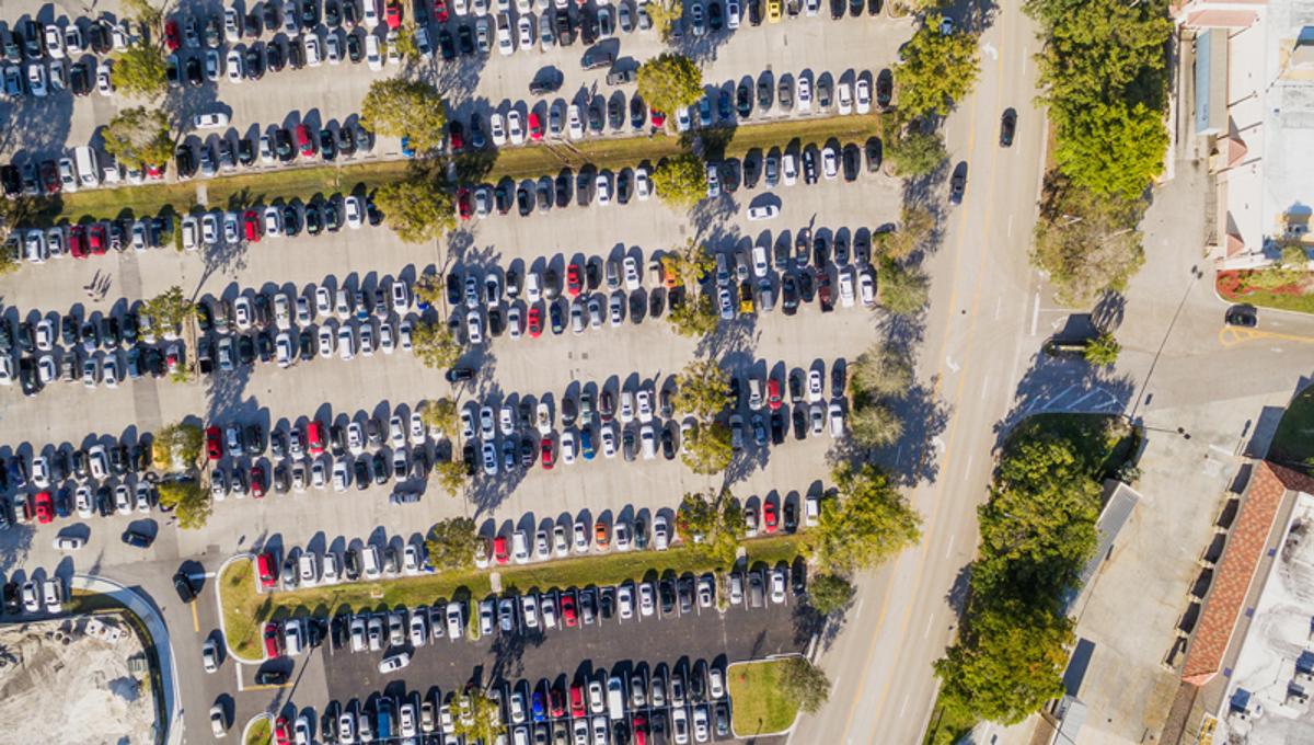 image of congested car park