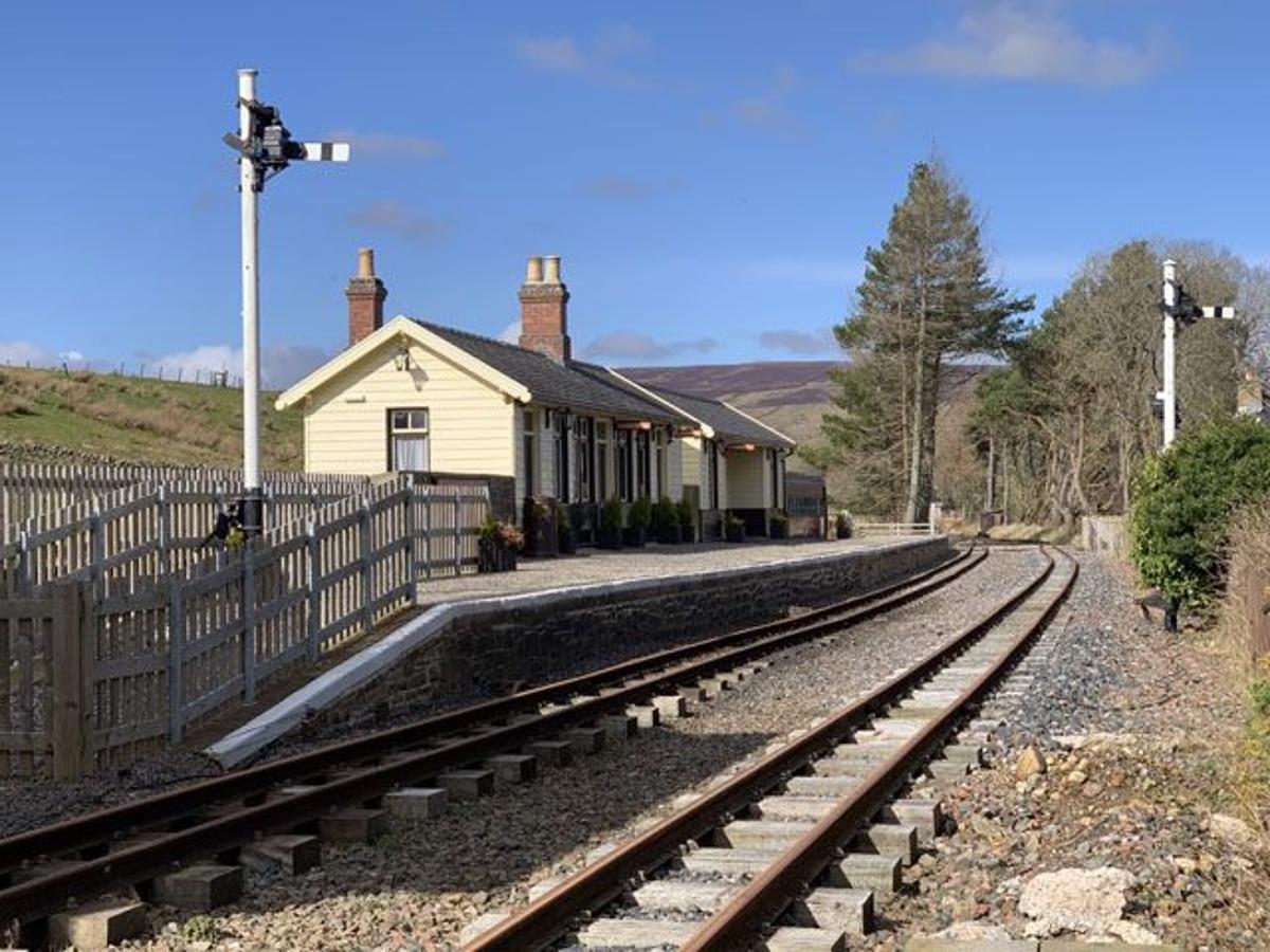 Image of railway station in the sunshine